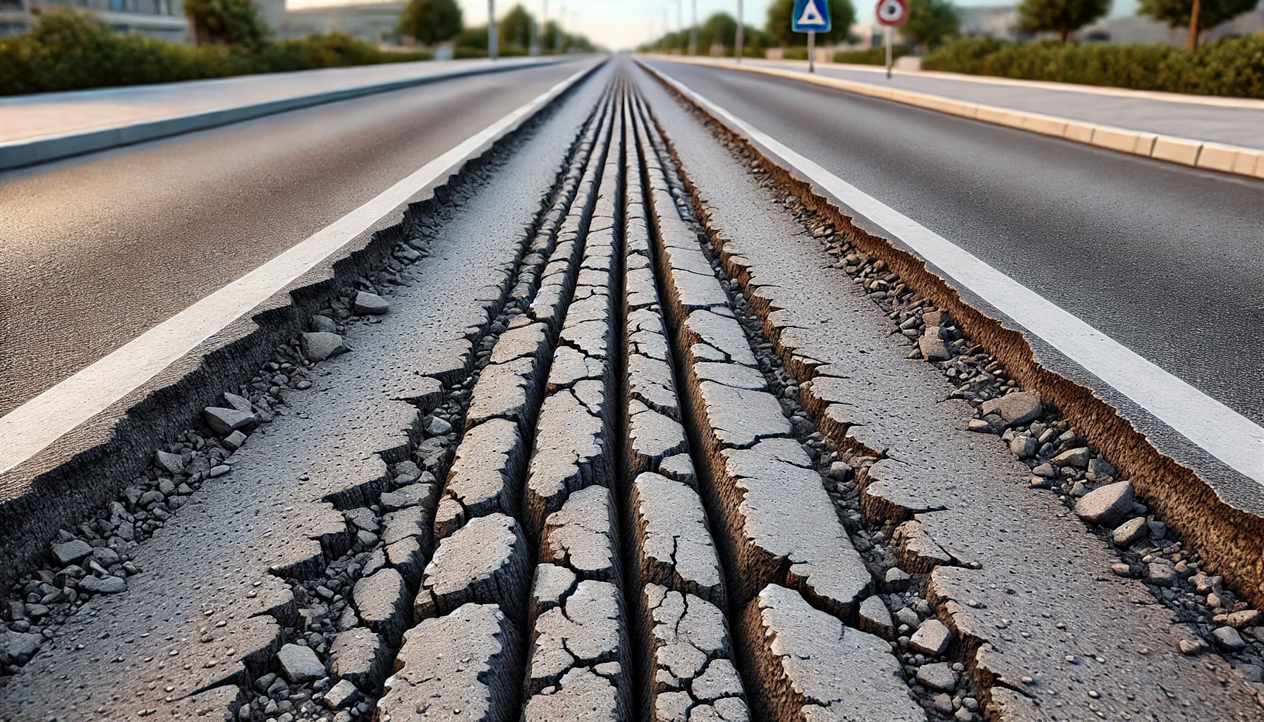 Was sind Fahrbahnsenken